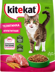 Корм сухой для кошек KITEKAT с аппетитной телятинкой, 350г, картинка