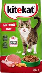 Корм сухой для кошек KITEKAT Мясной пир, 800г, изображение