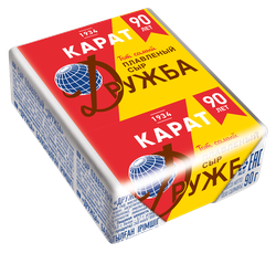 Сыр плавленый КАРАТ Дружба 45%, без змж, 90г, изображение