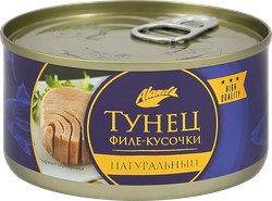 Филе тунца АЛАНД в собственном соку, 185г, вид