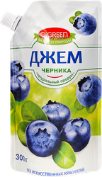 Джем O`GREEN черничный, 300г, картинка