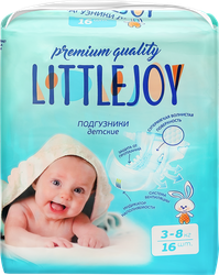 Подгузники LITTLE JOY 3–8кг, 16шт, изображение