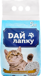 Наполнитель для кошачьих туалетов ДАЙ ЛАПКУ впитывающий универсальный, 5л, фото