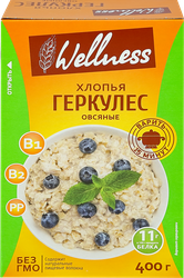 Хлопья овсяные WELLNESS Геркулес, 400г, фотография