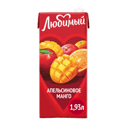 Напиток сокосодержащий ЛЮБИМЫЙ Апельсиновое манго с мякотью, 1.93л, изображение