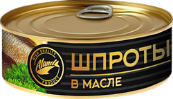 Шпроты АЛАНД в масле, 240г, картинка