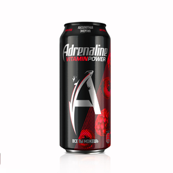 Напиток энергетический ADRENALINE Juicy Ягодная энергия газированный, 0.449л, крупный план