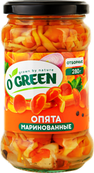 Опята маринованные O`GREEN, 314мл, крупный план