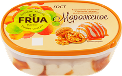 Мороженое LE FRUA Сливочное с грецким орехом и кленовым сиропом 10%, без змж, контейнер, 450г, фотография