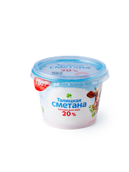 Сметана ТАЛИЦКАЯ Традиционная 20%, без змж, 180г, крупный план