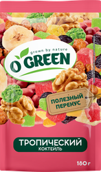 Коктейль фруктово-ореховый O`GREEN Тропический, 180г, детальное фото
