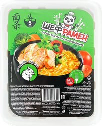 Лапша ШЕФ РАМЕН со вкусом курицы, 90г, крупный план