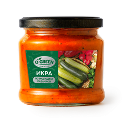 Икра из молодых кабачков O`GREEN Premium, 420г, фото