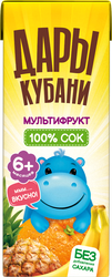 Сок ДАРЫ КУБАНИ Мультифрукт, с 6 месяцев, 200мл, изображение