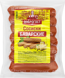 Сосиски ДОБРОГОСТ Баварские с сыром, 350г, фотография