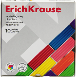 Пластилин ERICHKRAUSE Классический, 10 цветов, 160г, фотография