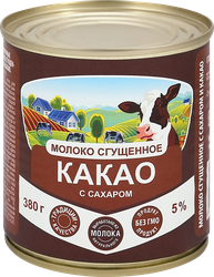 Молоко сгущенное с какао 5%, 380г, фото