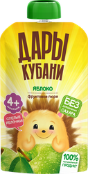 Пюре фруктовое ДАРЫ КУБАНИ Яблоко, с 4 месяцев, 90г, картинка