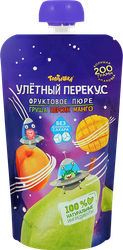 Пюре ТОПТЫШКА Улетный перекус груша, персик и манго, с 3 лет, 200г, вид