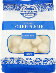 Пельмени МИТКОЛЬ Сибирские ГОСТ, 800г, картинка