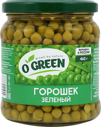 Горошек зеленый O`GREEN, 460г, детальное фото