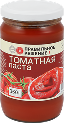 Паста томатная ПРАВИЛЬНОЕ РЕШЕНИЕ, 360г, фотография