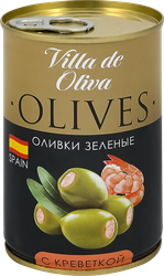 Оливки зеленые с креветкой VILLA DE OLIVA, 314мл, детальное фото
