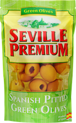 Оливки зеленые SEVILLE Премиум, без косточки, 200мл, фото