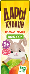 Сок ДАРЫ КУБАНИ Яблоко-груша осветленный, с 5 месяцев, 200мл, фотография