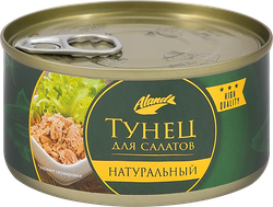 Тунец для салатов АЛАНД натуральный, 185г, картинка