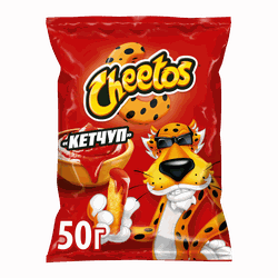 Снеки кукурузные CHEETOS Кетчуп, 50г, крупный план