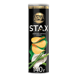 Чипсы картофельные LAY'S Stax Нежная сметана и лук, 140г, картинка