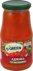 Аджика O`GREEN Домашняя острая, 520г, вид