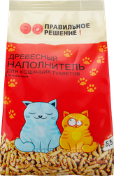 Наполнитель древесный ПРАВИЛЬНОЕ РЕШЕНИЕ, 5л, изображение