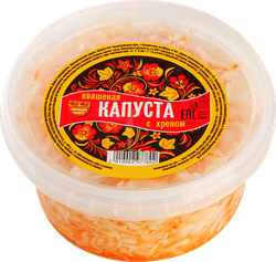 Капуста квашеная, с хреном, 500г, фотография