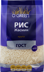 Рис O`GREEN Жасмин, 400г, вид