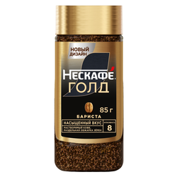 Кофе растворимый с добавлением молотого НЕСКАФЕ Gold Barista натуральный сублимированный, ст/б, 85г, фото