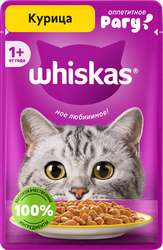 Корм консервированный для взрослых кошек WHISKAS рагу с курицей, 75г, фото