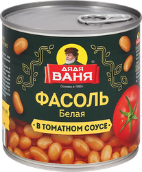 Фасоль белая ДЯДЯ ВАНЯ в томатном соусе, 400г, фотография