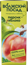 Нектар ВОЛЖСКИЙ ПОСАД Яблочно-персиковый, 0.2л, крупный план