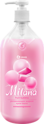 Жидкое крем-мыло GRASS Milana Fruit bubbles, увлажняющее, 1000мл, изображение