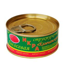 Икра лососевая ЛУНСКОЕ МОРЕ Камчатская структурированная, 95г, крупный план