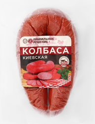 Колбаса полукопченая ПРАВИЛЬНОЕ РЕШЕНИЕ Киевская, 350г, вид
