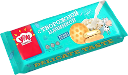 Печенье УРА КОНДИТЕРЫ с творожной начинкой, 240г, изображение