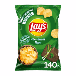 Чипсы картофельные LAY'S Молодой зеленый лук, 140г, фотография