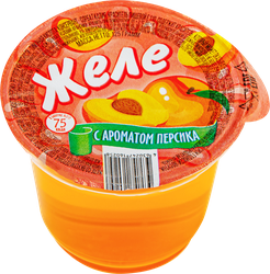 Желе со вкусом персика, без змж, 125г, вид