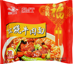Лапша SMT со вкусом тушеной говядины, 75г, крупный план