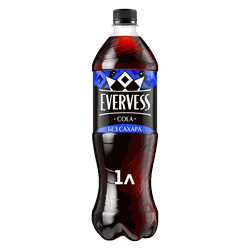 Напиток EVERVESS Cola Zero Sugar Кола без сахара газированный, 1л, картинка