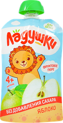 Пюре фруктовое ЛАДУШКИ Яблоко Эко, с 4 месяцев, 85г, картинка
