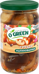 Грибы маринованные O`GREEN, 330г, фото